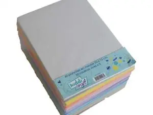 PLAQUE CAOUTCHOUC OZ INTERNATIONAL A5 15X20CM ÉPAISSEUR 2MM 20 COLORIS VIFS ASSORTIS PAQUET 60 UNITÉS