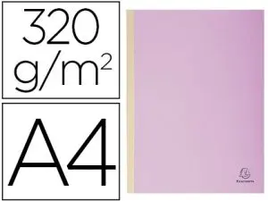 CHEMISE EXACOMPTA CARTE 240X320MM 320G DOCUMENTS A4 210X297MM SOUFFLET DOS TOILÉ 30MM COLORIS LILAS