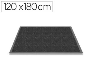TAPIS ANTI-SALISSURES TRAFIC INTENSE FIBRES DURES GRATTANTES ABSORBANTES SEMELLE PVC 120X180CM COLORIS GRIS