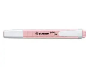 SURLIGNEUR STABILO SWING COOL PASTEL MODÈLE DE POCHE AVEC AGRAFE TRACÉ 1/4MM COLORIS SOUPÇON DE ROSE