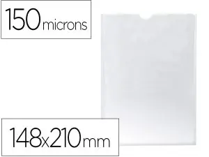 ÉTUI PROTECTION Q-CONNECT PVC TRANSPARENT 14/100E A5 210X148MM CONTOUR SOUDÉ EN U