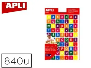GOMMETTE APLI AGIPA REPOSITIONNABLE CARRÉE ALPHABET COLORIS ASSORTIS POCHETTE 12F 840 UNITÉS