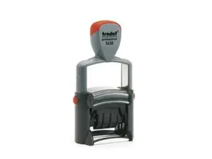 TAMPON DATEUR TRODAT 5430L 8 FORMULES AU CHOIX EMPREINTE BICOLORE DATE 4MM ENCRAGE AUTOMATIQUE 41X25MM COLORIS NOIR