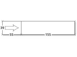 ÉTIQUETTE AFFRANCHISSEMENT TECHMAY SIMPLE 155X39MM BOÎTE 1000 UNITÉS