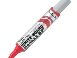 MARQUEUR PENTEL MAXIFLO EFFAÇABLE TABLEAU BLANC POINTE CONIQUE TRACÉ 2,1MM ÉCRITURE 1000M CORPS PLASTIQUE RECYCLÉ ROUGE