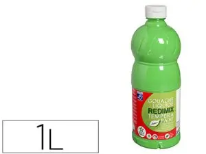 GOUACHE LEFRANC BOURGEOIS LIQUIDE REDIMIX NON TOXIQUE FLUIDE COUVRANTE PRÊTE À L'EMPLOI VERT CLAIR FLACON 1000ML