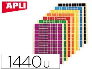 GOMMETTE GÉOMÉTRIQUE APLI AGIPA RECTANGLE COLORIS ASSORTIS POCHETTE 10F 1440 UNITÉS