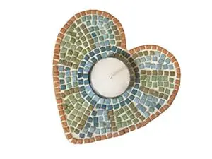 ATELIER MOSAÏQUE CULTURE CLUB BOUGEOIRS FORME COEUR 1 KIT