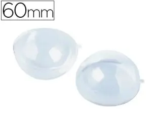 BOULE PLASTIQUE CULTURE CLUB 2000 À DÉCORER DIAMÈTRE 60MM CRISTAL 10 UNITÉS