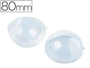 BOULE PLASTIQUE CULTURE CLUB 2000 À DÉCORER DIAMÈTRE 80MM CRISTAL 10 UNITÉS