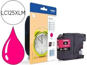 CARTOUCHE BROTHER JET D'ENCRE LC125XLM COULEUR MAGENTA HAUTE CAPACITÉ 1200P