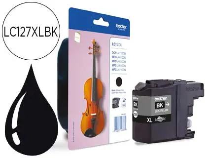CARTOUCHE BROTHER JET D'ENCRE LC127XLBK COULEUR NOIR HAUTE CAPACITÉ 1200P