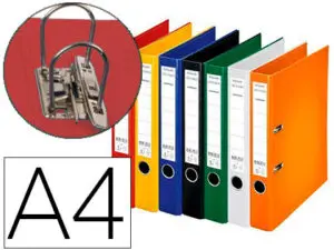 CLASSEUR LEVIER ESSELTE CHROMOS PLUS A4 PP GRIFFES BLOCAGE DOS 50MM GRAND PORTE-ÉTIQUETTE COLORIS CLASSIQUES ASSORTIS