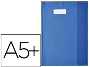 PROTÈGE-CAHIER ELBA STYL'SMS PVC OPAQUE 12/100E SANS PHTALATES PORTE-ÉTIQUETTE ET ÉTIQUETTE 170X220MM BLEU