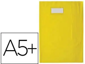 PROTÈGE-CAHIER ELBA STYL'SMS PVC OPAQUE 12/100E SANS PHTALATES PORTE-ÉTIQUETTE ET ÉTIQUETTE 170X220MM JAUNE
