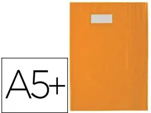 PROTÈGE-CAHIER ELBA STYL'SMS PVC OPAQUE 12/100E SANS PHTALATES PORTE-ÉTIQUETTE ET ÉTIQUETTE 170X220MM ORANGE