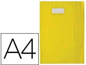 PROTÈGE-CAHIER ELBA STYL'SMS PVC OPAQUE 12/100E SANS PHTALATES PORTE-ÉTIQUETTE ET ÉTIQUETTE A4 210X297MM JAUNE