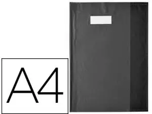 PROTÈGE-CAHIER ELBA STYL'SMS PVC OPAQUE 12/100E SANS PHTALATES PORTE-ÉTIQUETTE ET ÉTIQUETTE A4 210X297MM NOIR