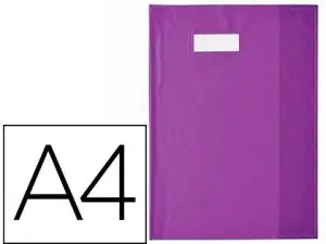 PROTÈGE-CAHIER ELBA STYL'SMS PVC OPAQUE 12/100E SANS PHTALATES PORTE-ÉTIQUETTE ET ÉTIQUETTE A4 210X297MM VIOLET
