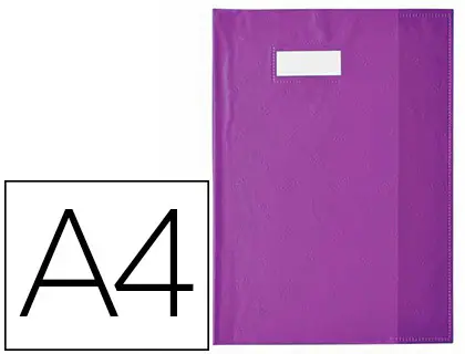 PROTÈGE-CAHIER ELBA STYL'SMS PVC OPAQUE 12/100E SANS PHTALATES PORTE-ÉTIQUETTE ET ÉTIQUETTE A4 210X297MM VIOLET
