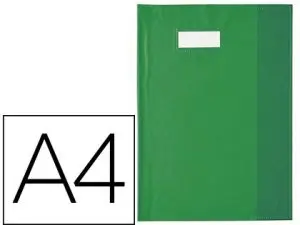 PROTÈGE-CAHIER ELBA STYL'SMS PVC OPAQUE 12/100E SANS PHTALATES PORTE-ÉTIQUETTE ET ÉTIQUETTE A4 210X297MM VERT FONCÉ