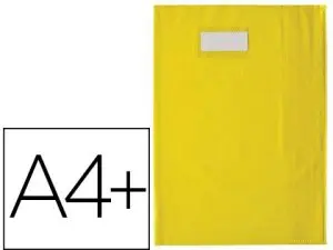 PROTÈGE-CAHIER ELBA STYL'SMS PVC OPAQUE 12/100E SANS PHTALATES PORTE-ÉTIQUETTE ET ÉTIQUETTE A4+ 240X320MM JAUNE