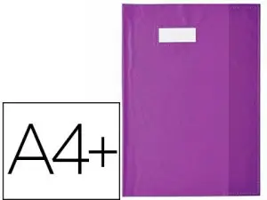 PROTÈGE-CAHIER ELBA STYL'SMS PVC OPAQUE 12/100E SANS PHTALATES PORTE-ÉTIQUETTE ET ÉTIQUETTE A4+ 240X320MM VIOLET