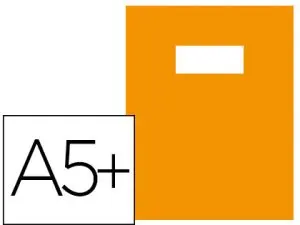 PROTÈGE-CAHIER RIPLAST GREEN LINE PVC 18/100E INCLUS PORTE-ÉTIQUETTE ET ÉTIQUETTE 170X220MM COLORIS ORANGE