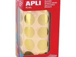 GOMMETTE MÉTALLISÉE APLI AGIPA RONDE DIAMÈTRE 20MM COLORIS OR ROULEAU 1770 UNITÉS