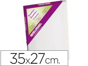 TOILE SUR CHASSIS LIDERPAPEL 5F AGRAFFE AU DOS 100% COTON  1,8X3,8 CM BORDS EN BOIS      35X27 CM