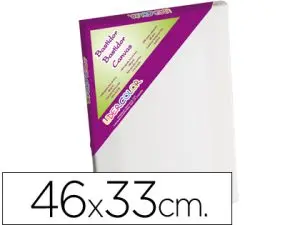 TOILE SUR CHASSIS LIDERPAPEL 8P AGRAFFE AU DOS 100% COTON  1,8X3,8 CM BORDS EN BOIS      46X33 CM