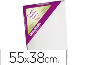 TOILE SUR CHASSIS LIDERPAPEL 10P AGRAFFE AU DOS 100% COTON 1,8X3,8 CM BORDS EN BOIS      55X38 CM