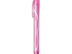 ROLLER BIC GELOCITY QUICK DRY ENCRE GEL POINTE 0.7MM COLORIS ROSE
