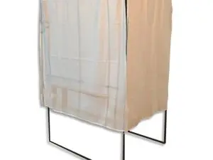 ISOLOIR VISO PMR AVEC RIDEAU IGNIFUGE 1,50M COLORIS BLANC