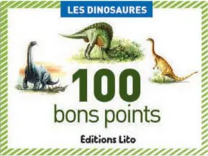 BON POINT ÉDITIONS LITO DINOSAURES TEXTE PÉDAGOGIQUE AU VERSO 61X82MM BOÎTE 100 UNITÉS