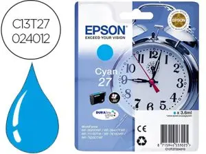 CARTOUCHE EPSON T2702 JET D'ENCRE C13T27024010 COULEUR CYAN 300P