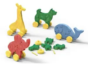 ANIMAUX 3D OZ INTERNATIONAL À ASSEMBLER LOT DE 4 UNITÉS