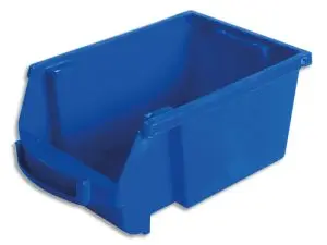 BAC A BEC VISO POLYPROPYLENE EMPILABLE RESISTANT GRANDE    OUVERTURE PORTE-ETIQUETTE     15,7X10,1X7CM    BLEU