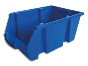 BAC A BEC VISO POLYPROPYLENE EMPILABLE RESISTANT GRANDE OUVERTURE PORTE-ETIQUETTE 33,5X21,5X15CM 10L BLEU