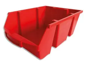 BAC A BEC VISO POLYPROPYLENE EMPILABLE RESISTANT GRANDE OUVERTURE PORTE-ETIQUETTE 45,5X30X17,5CM 28L ROUGE