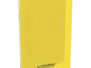 CAHIER CONQUÉRANT POLYPROPYLÈNE A4+ 24X32CM 140 PAGES 90G SÉYÈS COLORIS JAUNE
