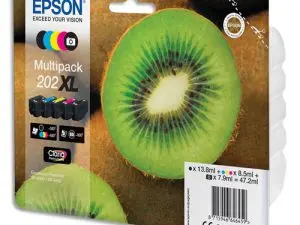 CARTOUCHE EPSON JET D'ENCRE 202 PHOTO MULTIPACK XL 5      COULEURS NOIR JAUNE CYAN      MAGENTA NOIR 650P