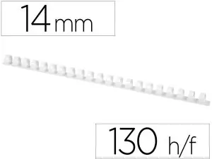 ANNEAU PLASTIQUE À RELIER Q-CONNECT CAPACITÉ 100F 14MM DIAMÈTRE COLORIS BLANC BOÎTE 100 UNITÉS