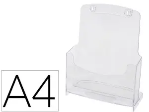 PORTE-VISUEL Q-CONNECT PRÉSENTATION MAGAZINES REVUES FRONTON PRÉSENTATION ARRIÈRE 1 COMPARTIMENT FORMAT A4
