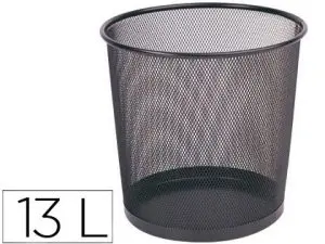 CORBEILLE À PAPIER Q-CONNECT MAILLE MÉTALLIQUE 13L 265MM DIAMÈTRE HAUTEUR 280MM COLORIS NOIR
