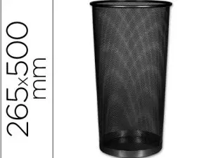 PORTE-PARAPLUIES Q-CONNECT MAILLE MÉTALLIQUE CAPACITÉ 22.6L HAUTEUR 500MM DIAMÈTRE FOND 265MM COLORIS NOIR