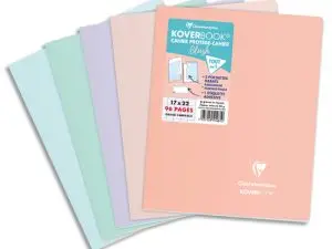 CAHIER PIQUE CLAIREFONTAINE KOVERBOOK BLUSH POLYPROPYLENE 17X22CM 96 PAGES SEYES COLORIS PASTEL ASSORTIS