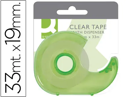 DÉVIDOIR Q-CONNECT AVEC RUBAN ADHÉSIF INVISIBLE 33MX19MM