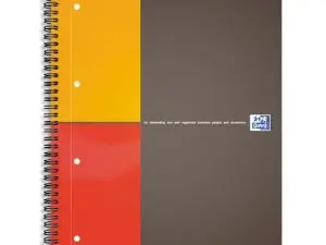 CAHIER NOTEBOOK OXFORD OPTIK PAPER COUVERTURE RIGIDE A4+ 21X32CM 160 PAGES LIGNÉ FEUILLES DÉTACHABLES PERFORÉES ORANGE