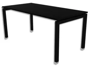BUREAU MT INTERNATIONAL PLATEAU NOIR MELAMINE 25MM    PIETEMENT ARCHE COLORIS NOIR  180X67CM